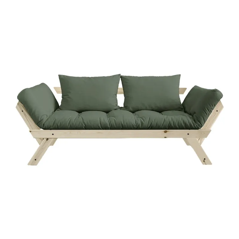 Sofa rozkładana z zielonym obiciem Karup Design Bebop Natural/Olive Green Bonami Oferta limitowana