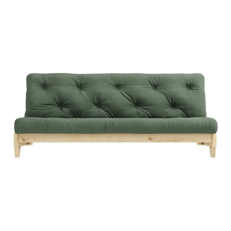 Niska cena Sofa rozkładana z zielonym pokryciem Karup Design Fresh Natural/Olive Green Bonami