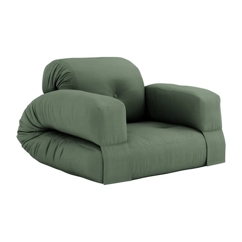 Fotel rozkładany z zielonym obiciem Karup Design Hippo Olive Green Bonami Ekspresowa dostawa