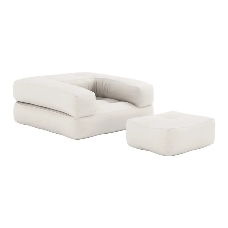 Oferta czasowa Rozkładany fotel z jasnobeżowym obiciem Karup Design Cube Natural Bonami