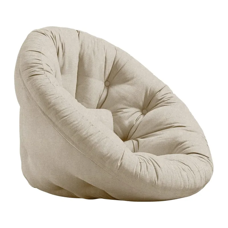 Wysoka jakość Rozkładany fotel z lnianym obiciem Karup Design Nido Linen Bonami