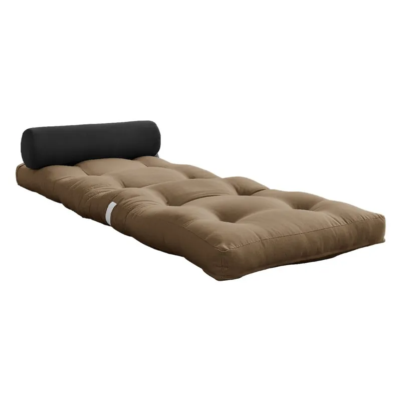 Dostępne od ręki Szarobrązowy materac futon 70x200 cm Wrap Mocca/Dark Grey – Karup Design Bonami