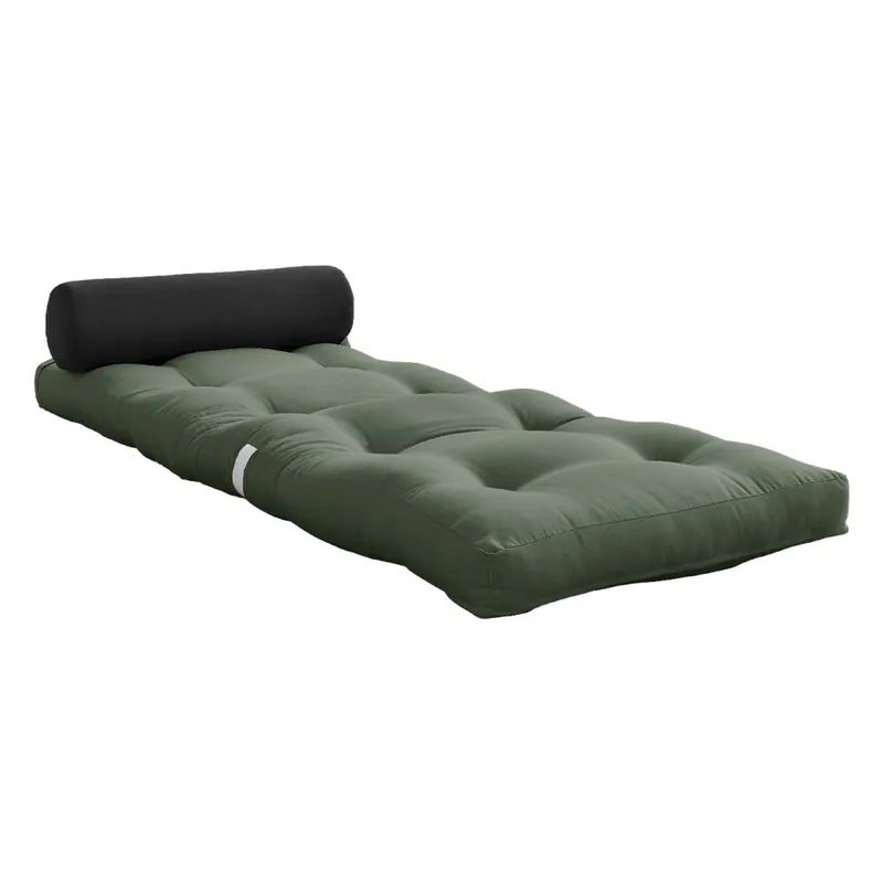 Zielonoszary materac futon 70x200 cm Wrap Olive Green/Dark Grey – Karup Design Bonami Wyjątkowa oferta