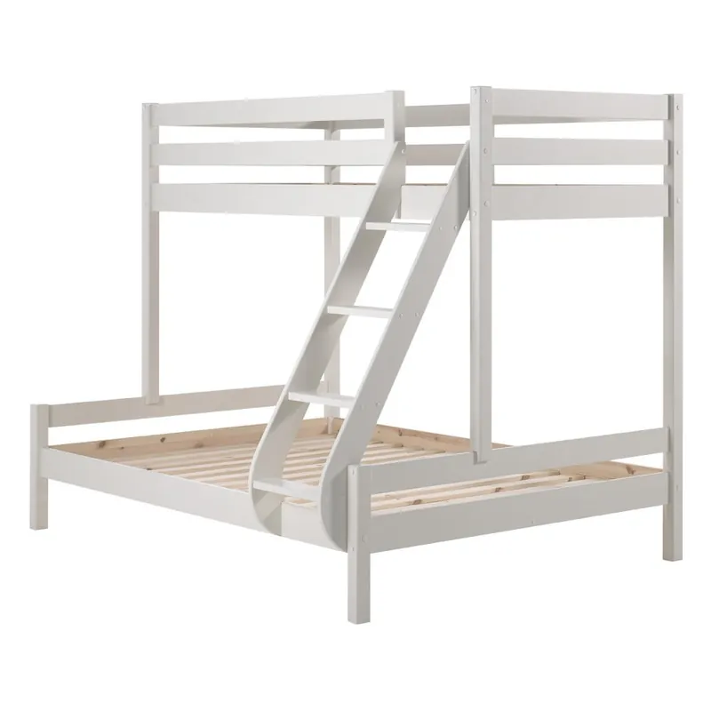 Białe łóżko piętrowe z drewna sosnowego Vipack Pino Martin 140x200/90x200 Bonami Zamów teraz