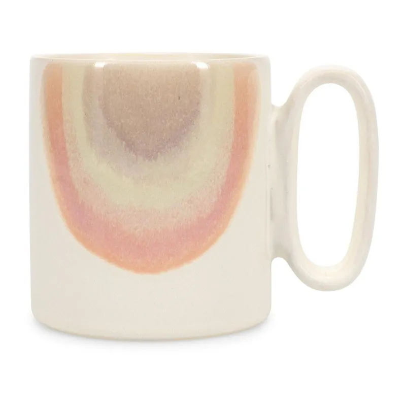Łatwy zwrot Różowy/beżowy kamionkowy kubek 390 ml Paint – Salt&Pepper Bonami