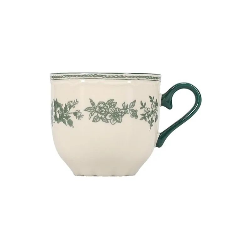 Zielona/w kolorze kości słoniowej porcelanowa filiżanka 215 ml Cyril – S P Collection Bonami Ostatnie sztuki