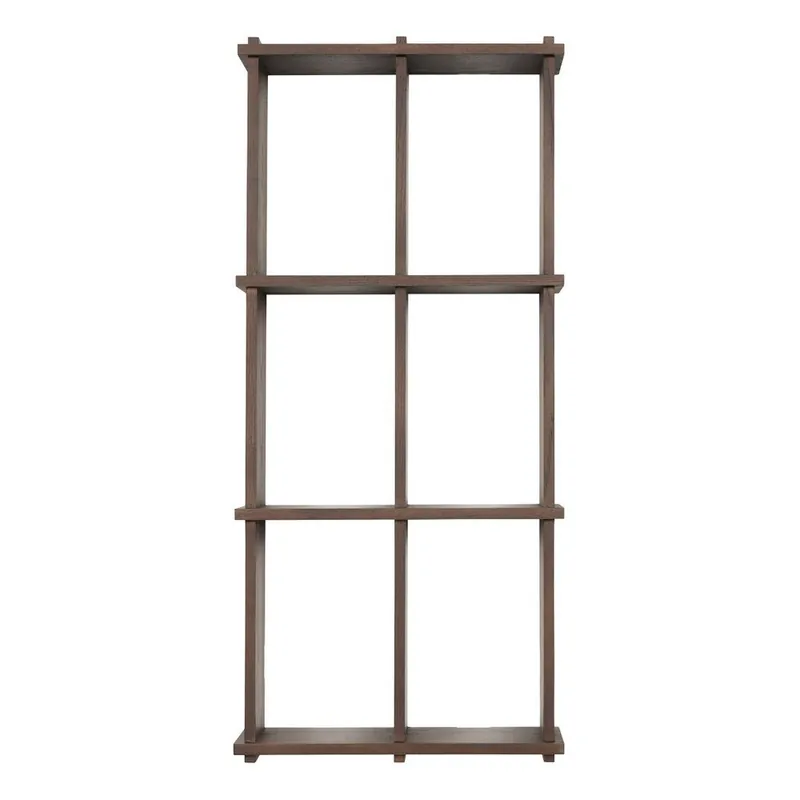 Najlepsza cena Wielopoziomowa półka z litego drewna jesionowego w ciemnym naturalnym kolorze 42,5 cm Grid – OYOY Living Design Bonami