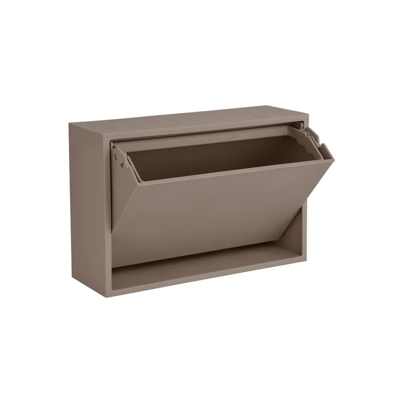 Hit sprzedaży Jasnobrązowy ścienny kosz na śmieci z plastiku z recyklingu Mini Box – ReCollector Bonami