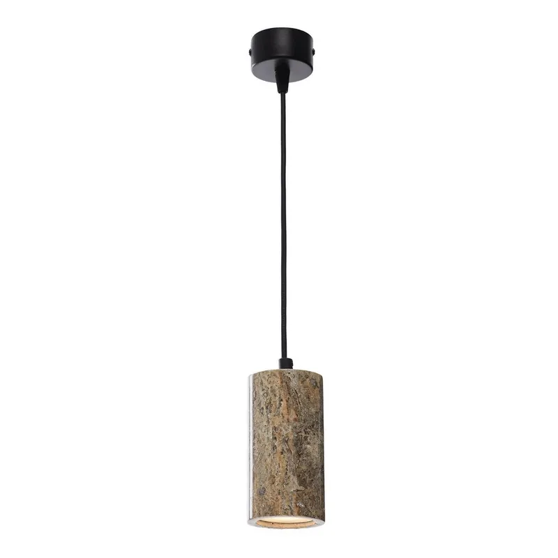Wybór klientów Szara lampa wisząca z kamiennym kloszem ø 6,5 cm Selma – Opviq lights Bonami