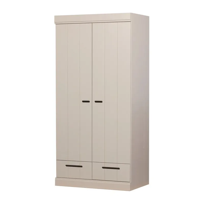 Szarobeżowa szafa z litego drewna sosnowego 94x195x53 cm Connect – WOOOD Bonami Bestseller