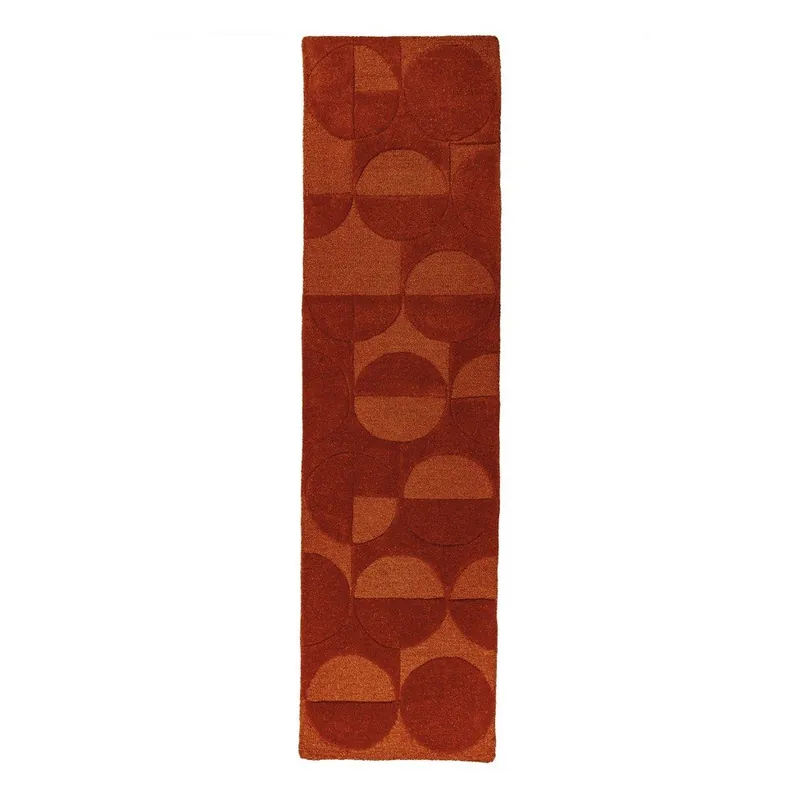 Darmowy zwrot Wełniany chodnik tkany ręcznie w kolorze terakoty 60x230 cm Gigi – Flair Rugs Bonami