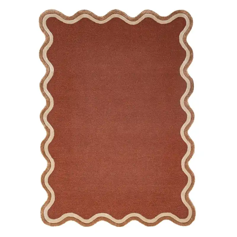 Łatwy zwrot Dywan z mieszanki wełny tkany ręcznie w kolorze terakoty 160x230 cm Rivo Wool – Flair Rugs Bonami