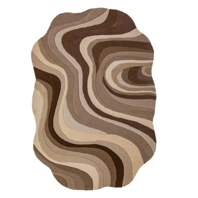 Bestseller Brązowy/beżowy wełniany dywan tkany ręcznie 160x230 cm Envy Wool – Flair Rugs Bonami