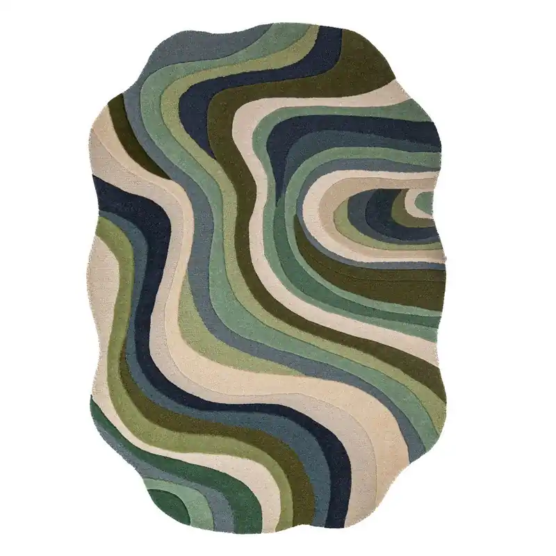 Zielony wełniany dywan tkany ręcznie 200x290 cm Envy Wool – Flair Rugs Bonami Cena promocyjna
