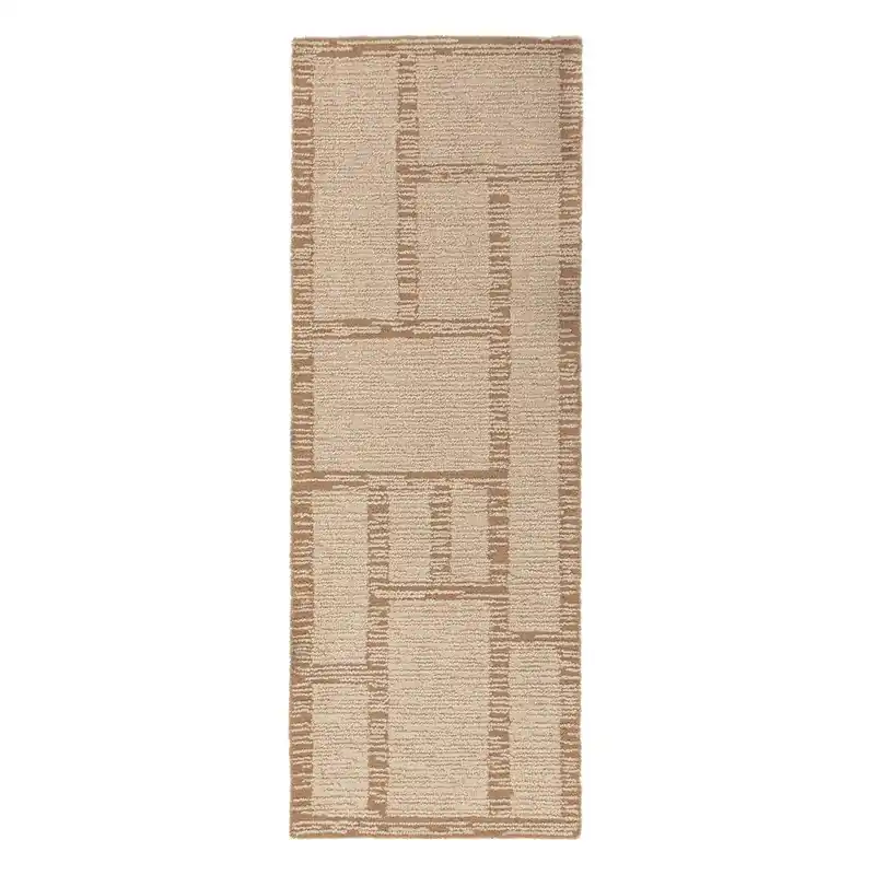Wełniany chodnik tkany ręcznie w naturalnym kolorze 80x230 cm Harris Modula Wool – Flair Rugs Bonami Najlepsza cena