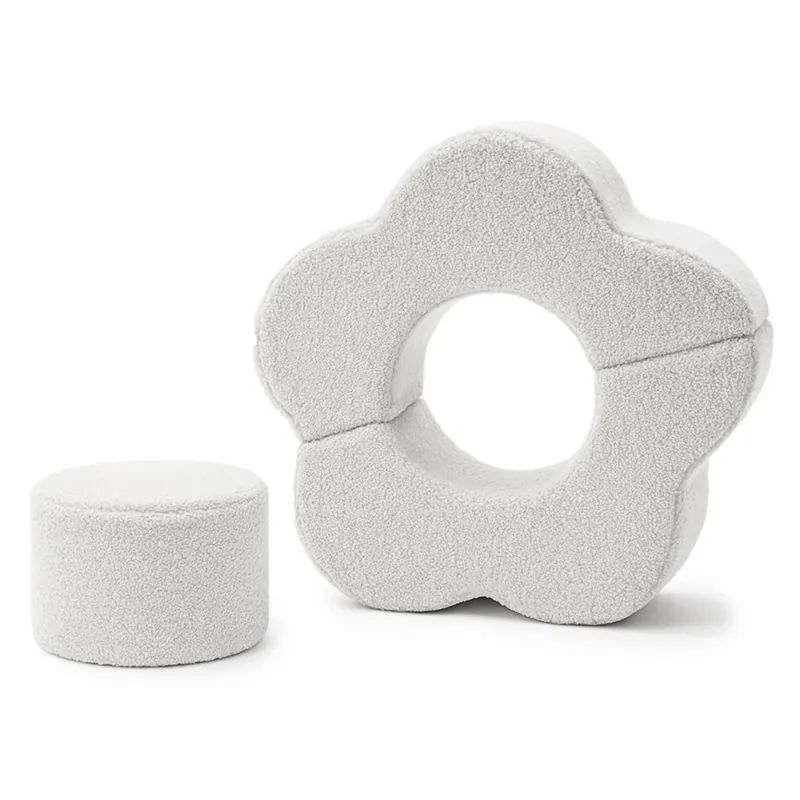 Biały piankowy plac zabaw 3 szt. z materiału bouclé wysokość 27 cm 88x90 cm – Meowbaby Bonami Dostępne od ręki
