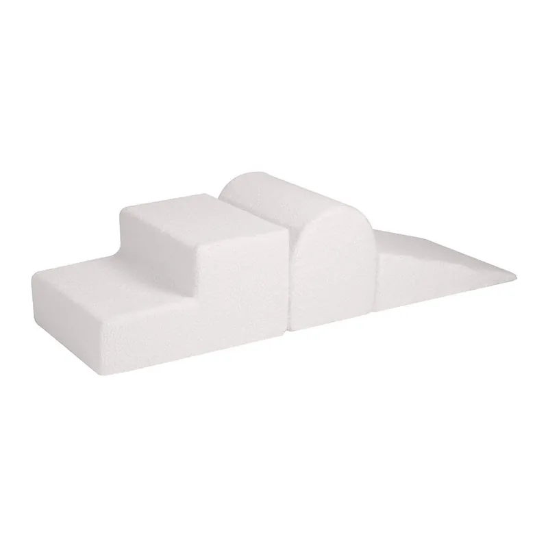 Do wyczerpania zapasów Biały piankowy plac zabaw 3 szt. z materiału bouclé wysokość 30 cm 45x143 cm – Meowbaby Bonami