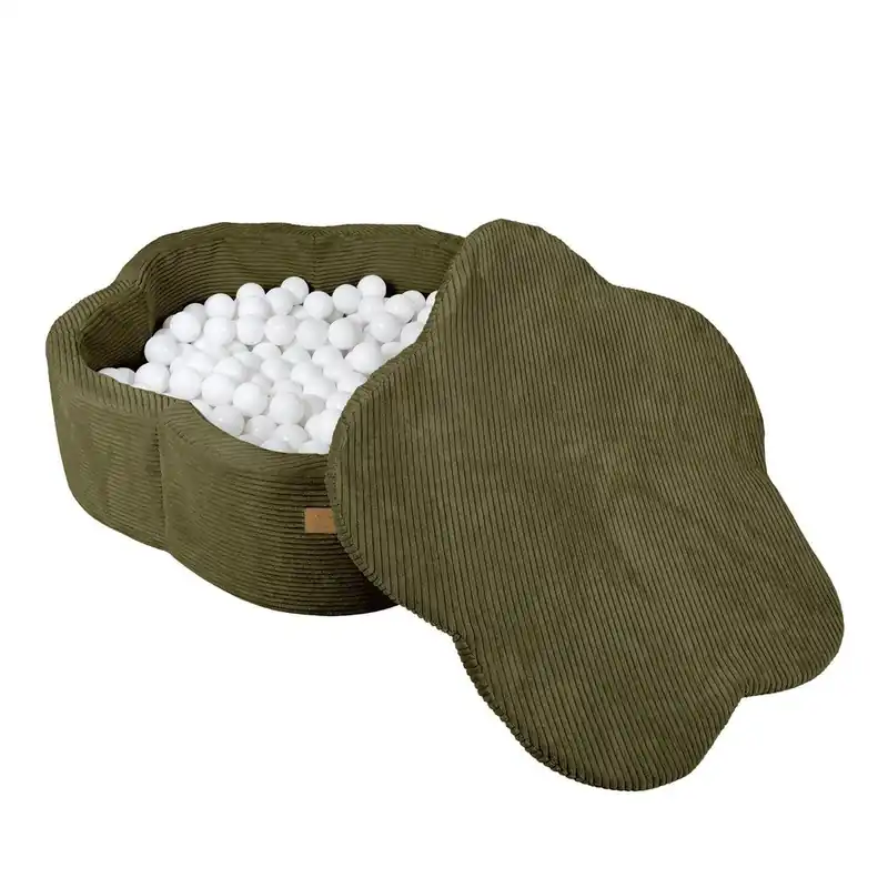 Sztruksowy basen z kulkami w kolorze khaki ø 90 cm wysokość 30 cm – Meowbaby Bonami Kup teraz
