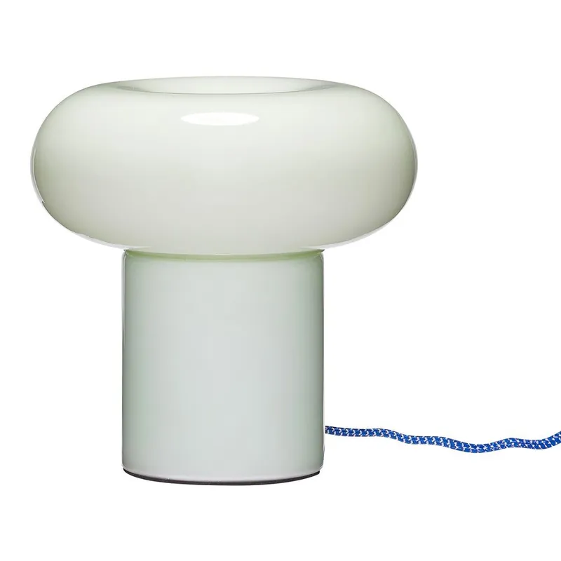 Jasnozielona szklana lampa stołowa (wysokość 22 cm) Hues – Hübsch Bonami Najlepsza cena