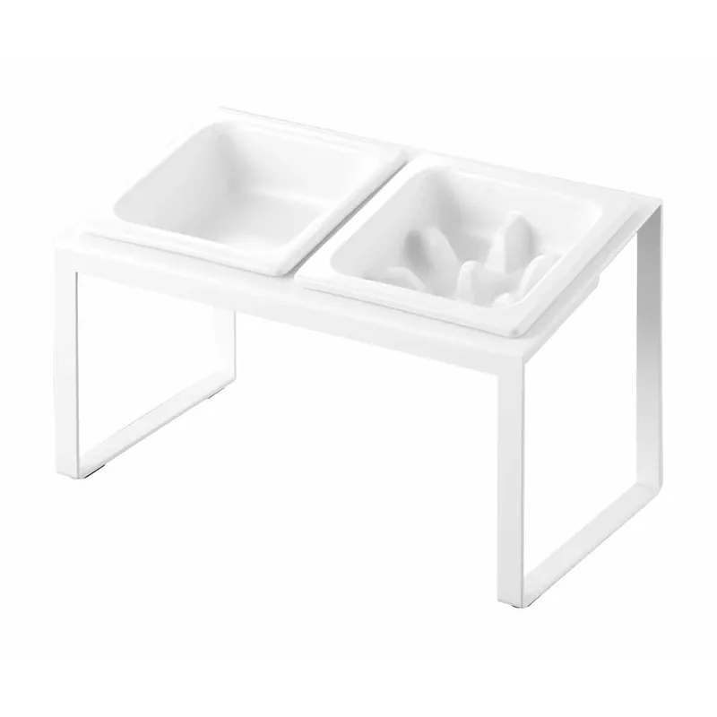 Tani Zestaw misek ze stojakiem dla czworonoga ceramiczny Nooks – YAMAZAKI Bonami
