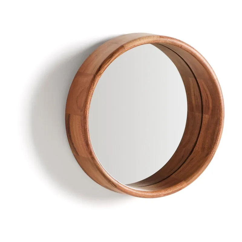 Bestseller Lustro z drewnianą ramą ścienne ø 30,5 cm Berale – Kave Home Bonami