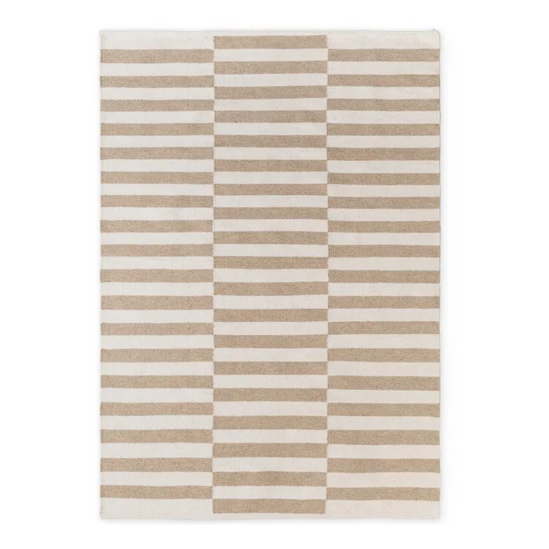 Nowość Biały/jasnobrązowy wełniany dywan dwustronny/tkany ręcznie 120x180 cm Vika – Hanse Home Bonami