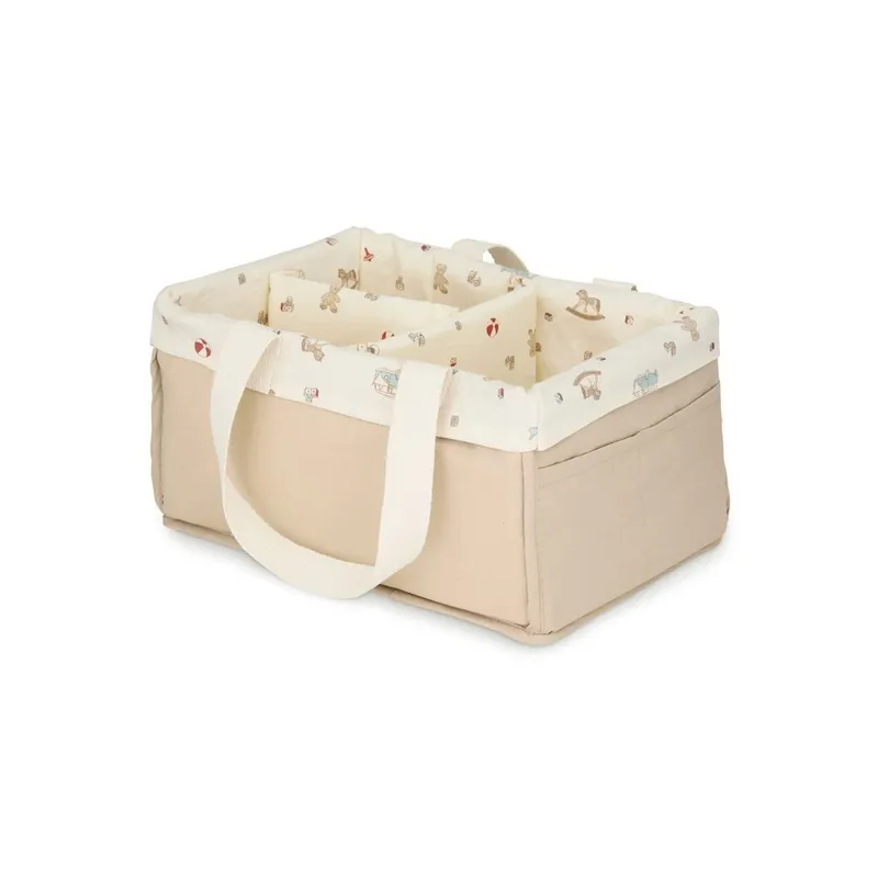 Tekstylny dziecięcy kosz na zabawki w naturalnym kolorze 34x23x17 cm Vintage Toys – Cam Cam Copenhagen Bonami Obniżka ceny