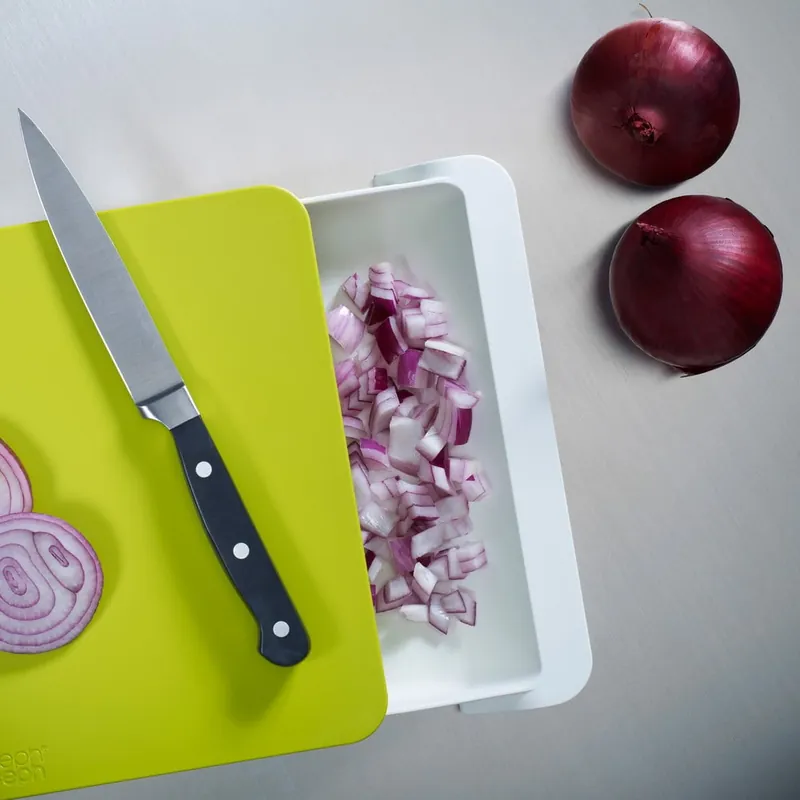 Deska do krojenia z szufladką Cut&Collect, zielona/biała Bonami Nie przegap
