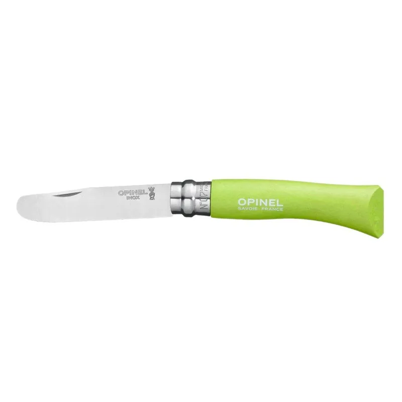 Dziecięcy składany nóż z zieloną rękojeścią Opinel N°07 My First Bonami Wyprzedaż