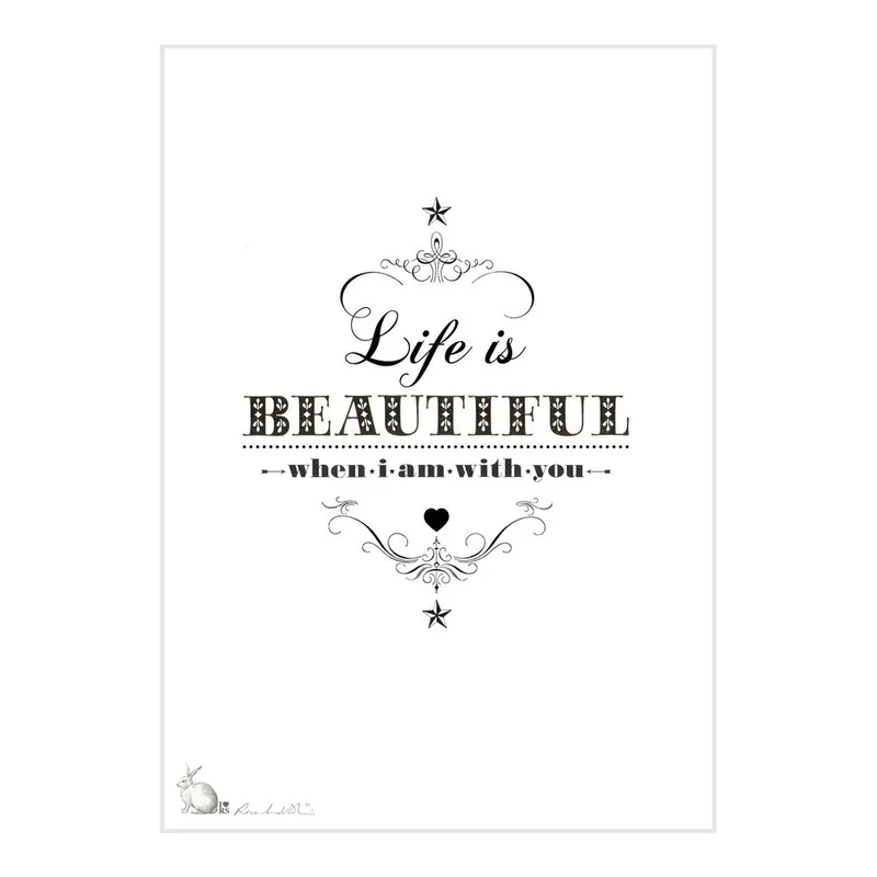 Plakat Life Is Beautiful, 30x40 cm Bonami Ostatnie sztuki