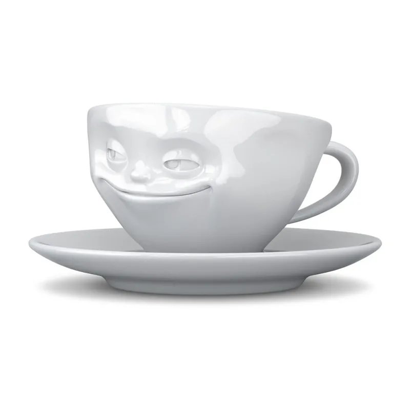 Biała uśmiechnięta filiżanka do espresso 58products Bonami Dostępne od ręki
