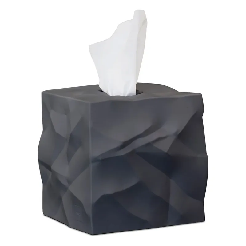 Super okazja Czarny pojemnik na chusteczki Wipy Cube Black Bonami