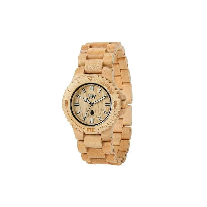 Ekspresowa dostawa Drewniany zegarek Date Beige Bonami