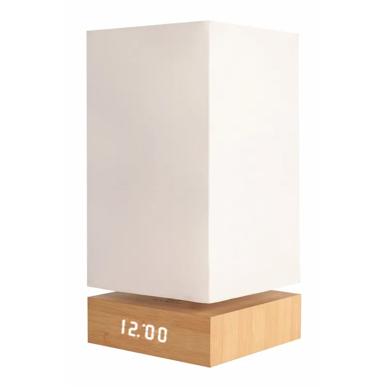Nowy Lampa Beech Click Clock z budzikiem z białym LED Bonami