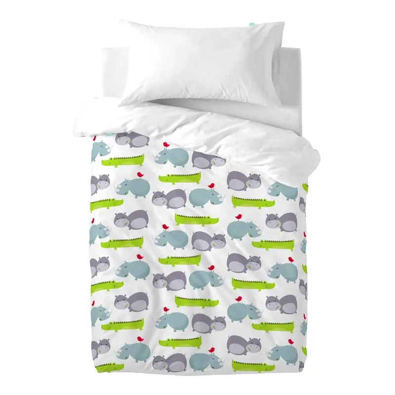 Dziecięca pościel bawełniana z poszewką na poduszkę Mr. Fox Hippo, 100x120 cm Bonami Oferta czasowa