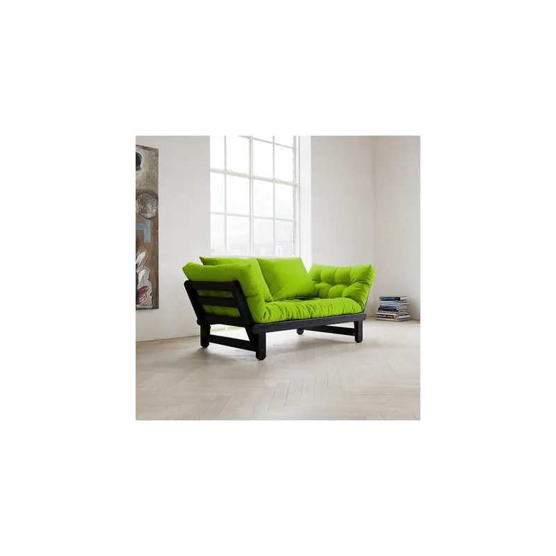 Promocja Sofa rozkładana Karup Beat Black/Lime Bonami