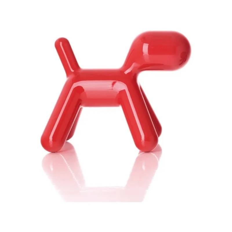 Bezpieczne zakupy Krzesło Puppy czerwone błyszczące, 43 cm Bonami