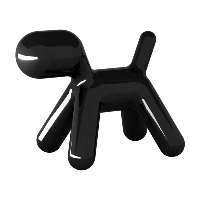 Hit sprzedaży Krzesło Puppy czarne błyszczące, 43 cm Bonami
