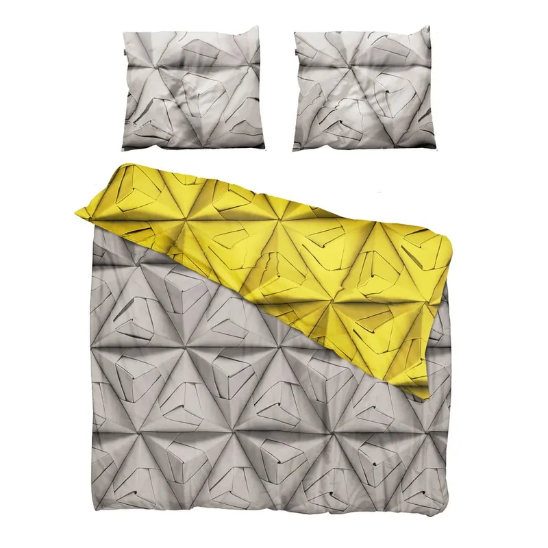 Sprawdź teraz Pościel Snurk Monogami Yellow 200x200 cm Bonami