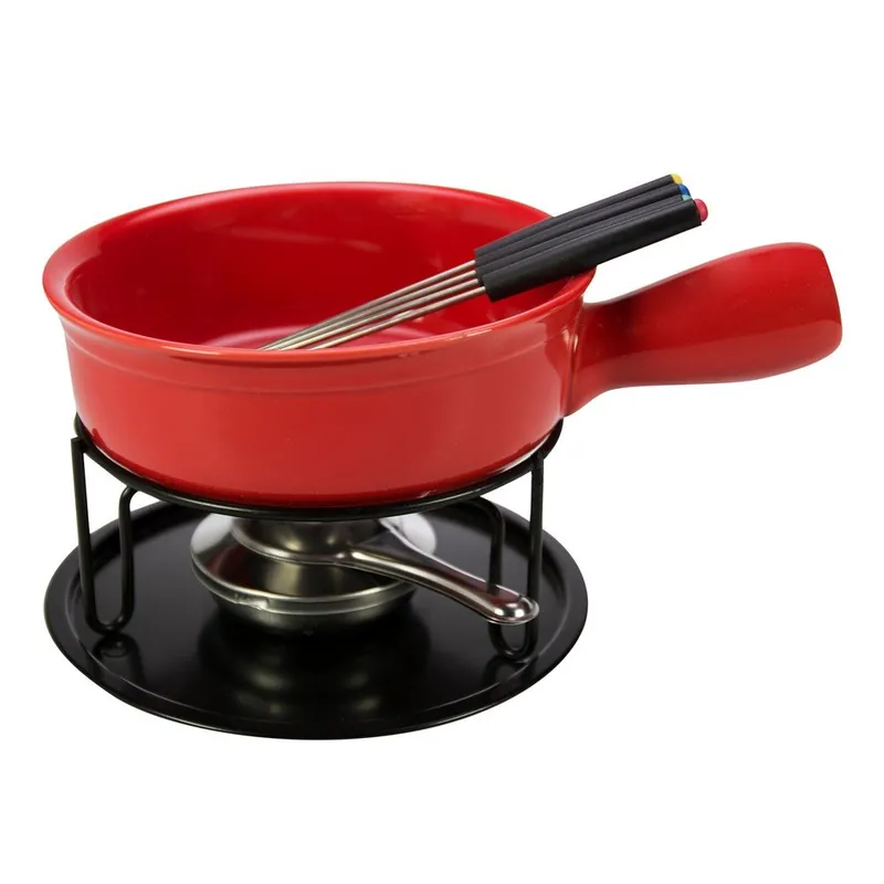 Zniżka Zestaw do fondue dla 4 osób Gusta, czerwony Bonami