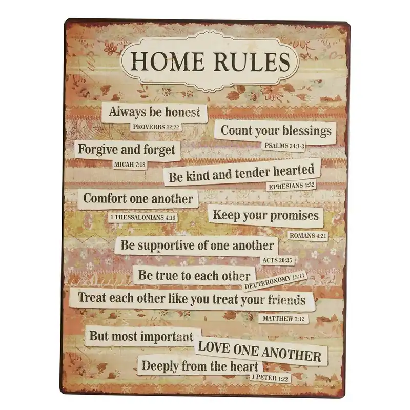 Dostępne od ręki Tablica Home rules, 35x27 cm Bonami