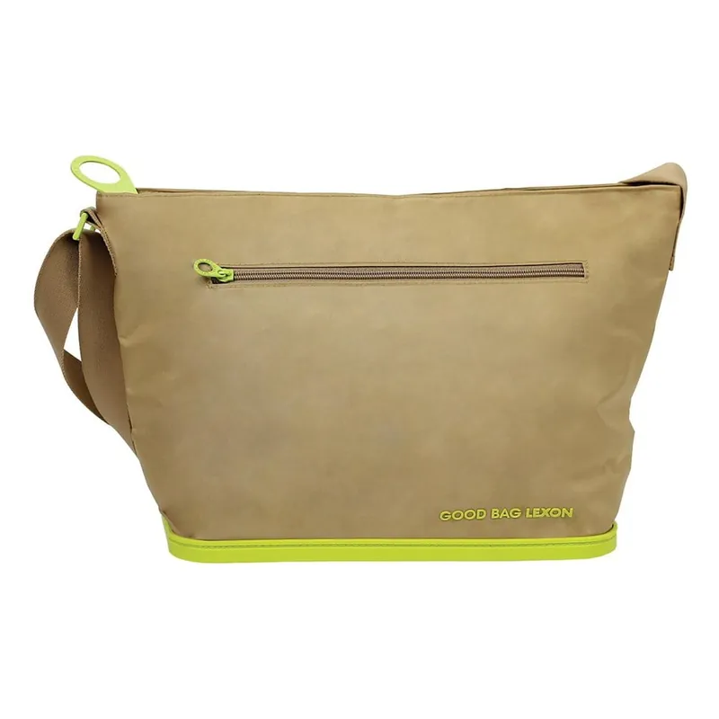 Oferta Torba na ramię Lexon Good z gumową podkładką, beżowo-limonkowa Bonami