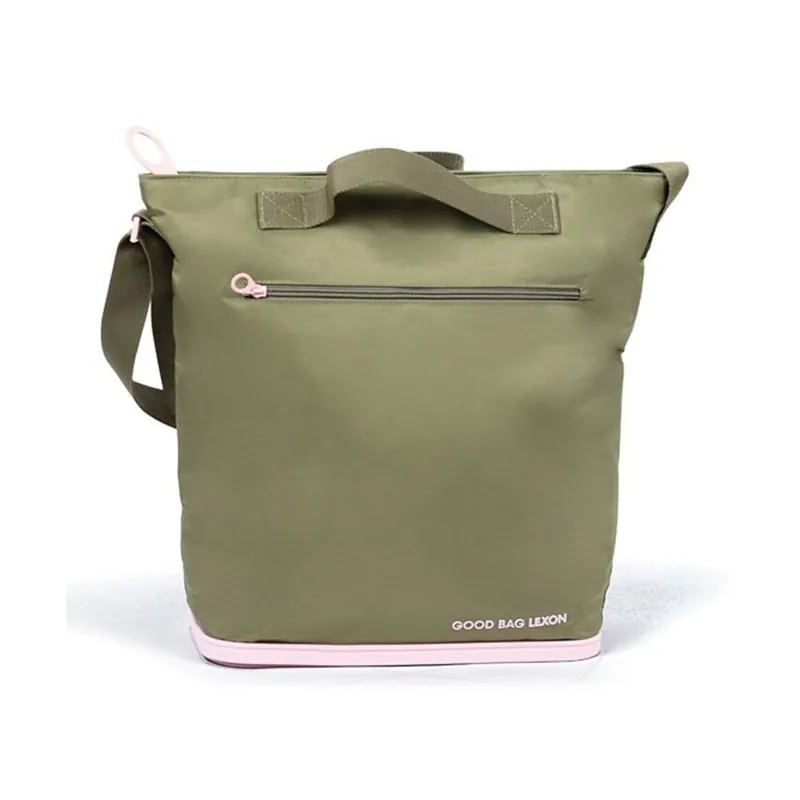 Torba na zakupy Lexon Good z gumową podkładką, zielono-różowa Bonami Oferta czasowa