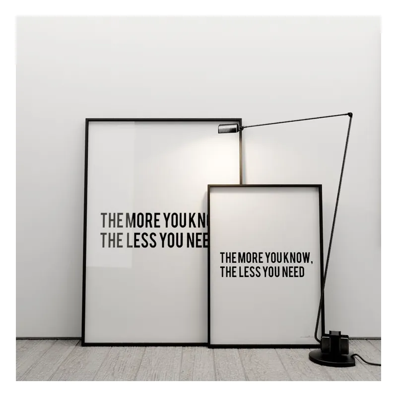 Bestseller Plakat The more you know the less you need, 50x70 cm Bonami