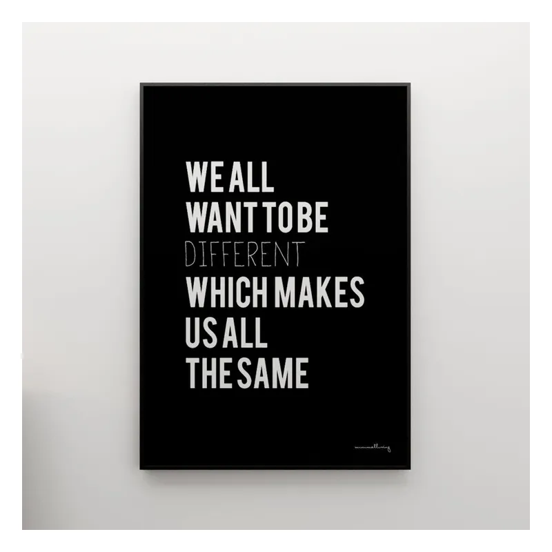 Szybka wysyłka Plakat We all want to be different, 100x70 cm Bonami