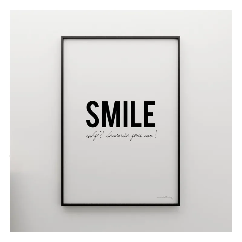 Oferta limitowana Plakat Smile! Why? Because you can!, 100x70 cm Bonami