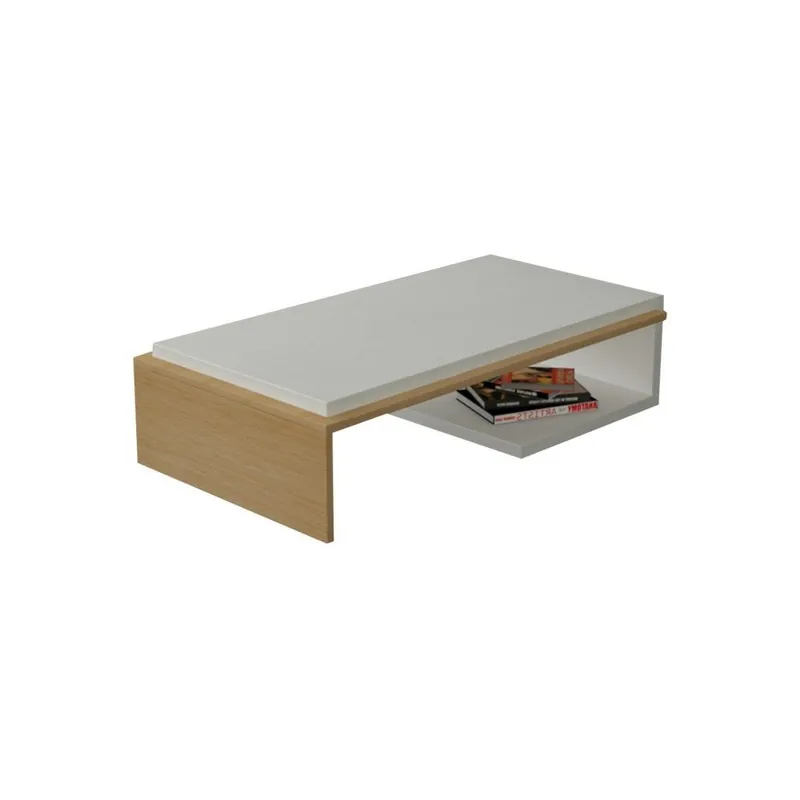 Oferta czasowa Stolik kawowy Bend, biel i dąb Bonami