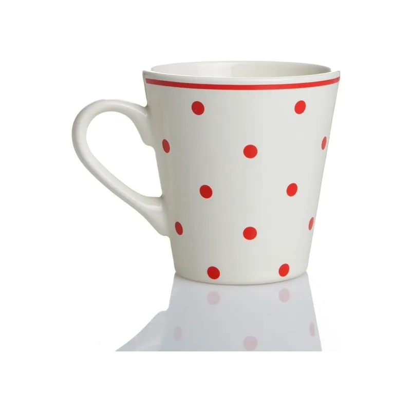 Porcelanowy kubek Czerwone groszki, 275 ml Bonami Okazja