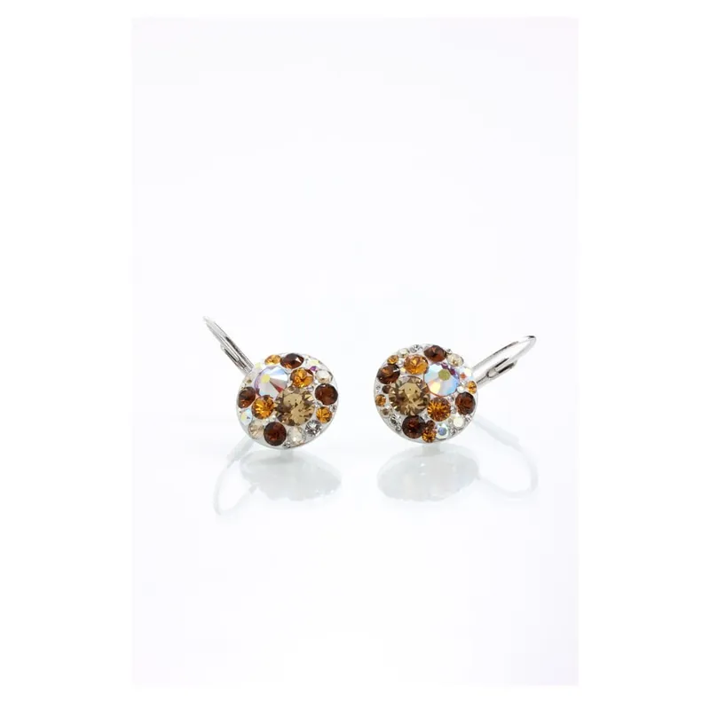 Kolczyki Swarovski Elements Crystal Topaz Bonami Popularny