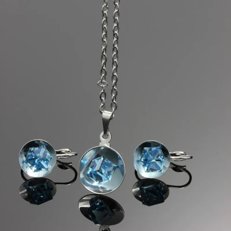 Tylko dziś Komplet Swarovski Elements Bijouterie Aqua Bonami